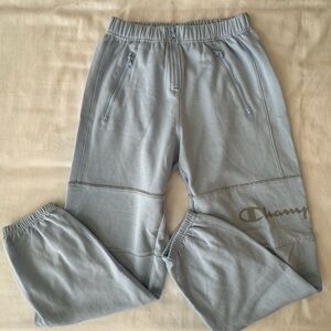 Champion Light Blue Zipper Jogger Sweatpants | Size Small
